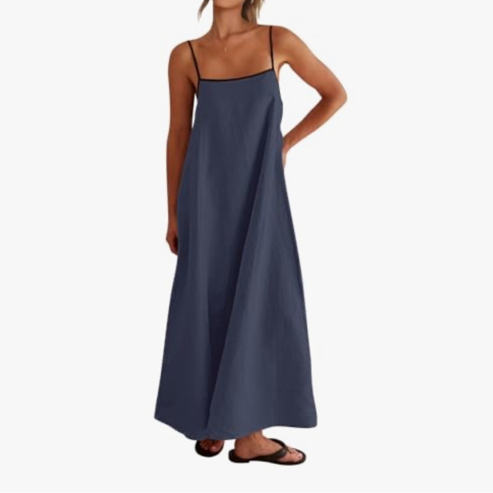 Elegant Navy Maxi Dress